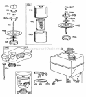 Air Cleaner Grps Fuel Tank Diagram and Parts List for  Briggs and Stratton Engine